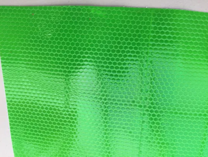 Green Reflective Honeycomb PVC Vinyl Sheeting - 